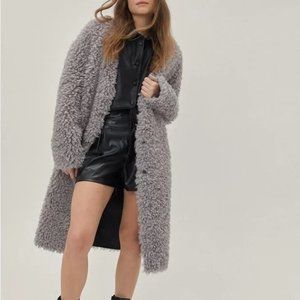 Nasty Gal ‘Shaggy Borg’ Faux Fur Longline Coat